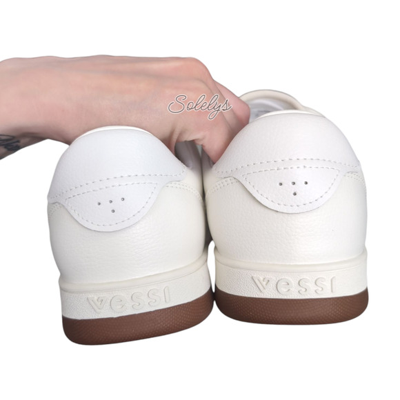 Vessi Courtside Classic Men 11 Off White Vegan Waterproof Casual Lace Up Sneaker - Picture 3 of 11